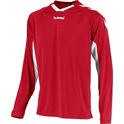 Hummel Everton Voetbalshirt Lange Mouw Kinderen - Rood / Wit