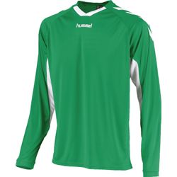 Voorvertoning: Hummel Everton Voetbalshirt Lange Mouw Kinderen - Groen / Wit