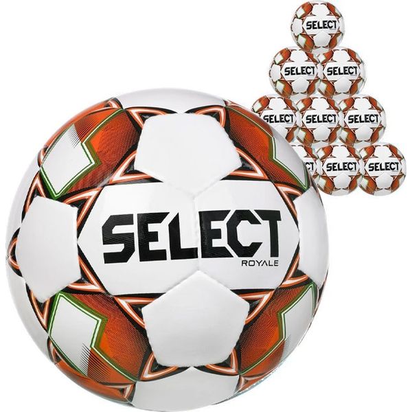 Select Royale V22 (10X) Lots De Ballons - Blanc / Orange / Noir