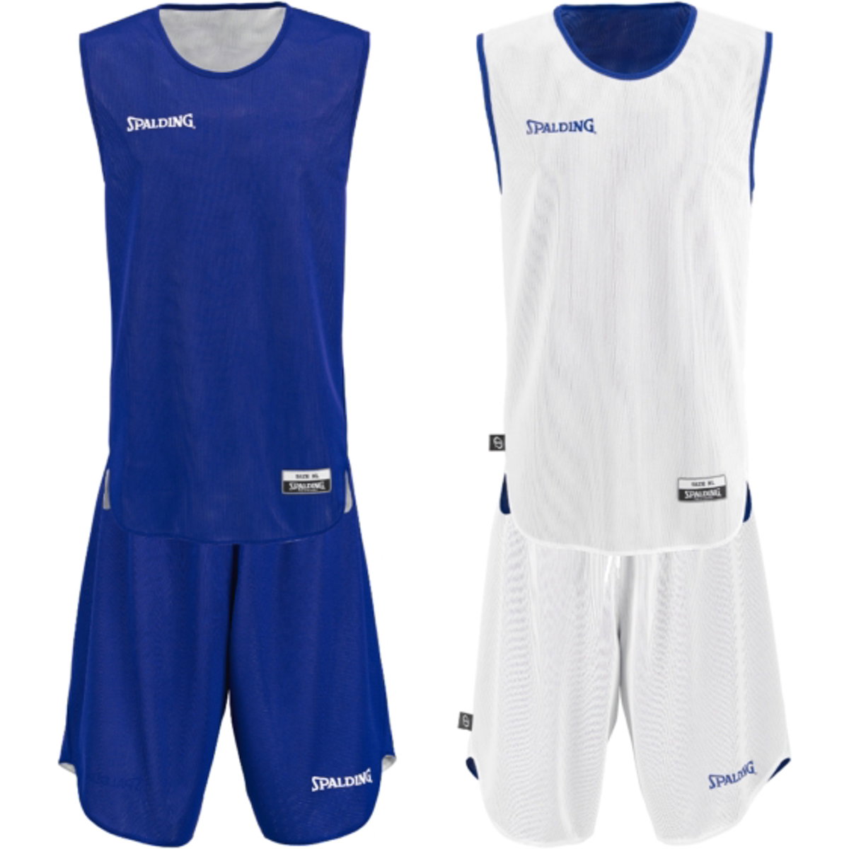 Spalding Double Face Reversible Basketbalset voor Heren | Royal - White |  Teamswear