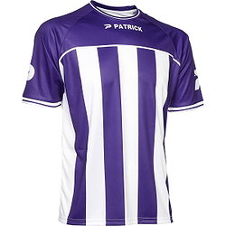 Patrick Coruna Shirt Korte Mouw Heren - Paars / Wit