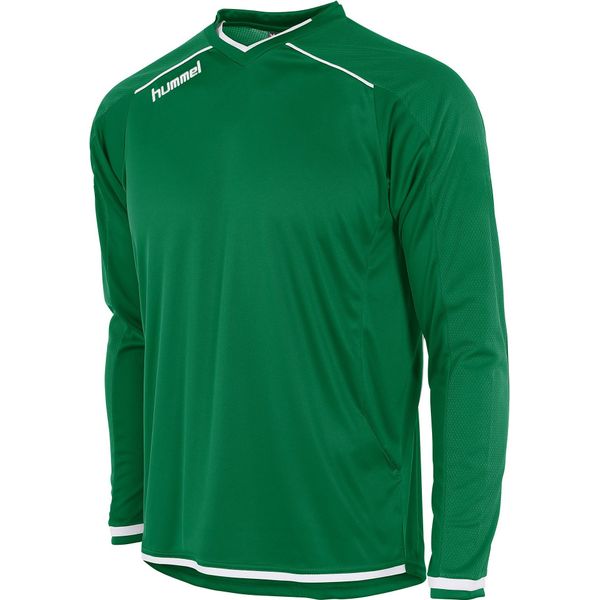 Hummel Leeds Voetbalshirt Lange Mouw Kinderen - Groen / Wit