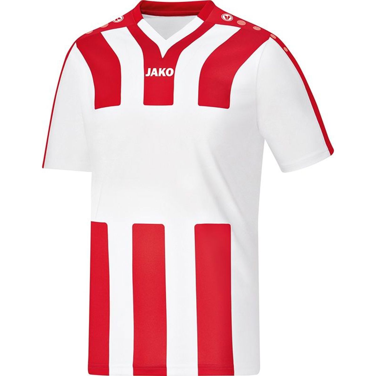 Jako Santos Shirt Korte Mouw Heren - Wit / Rood