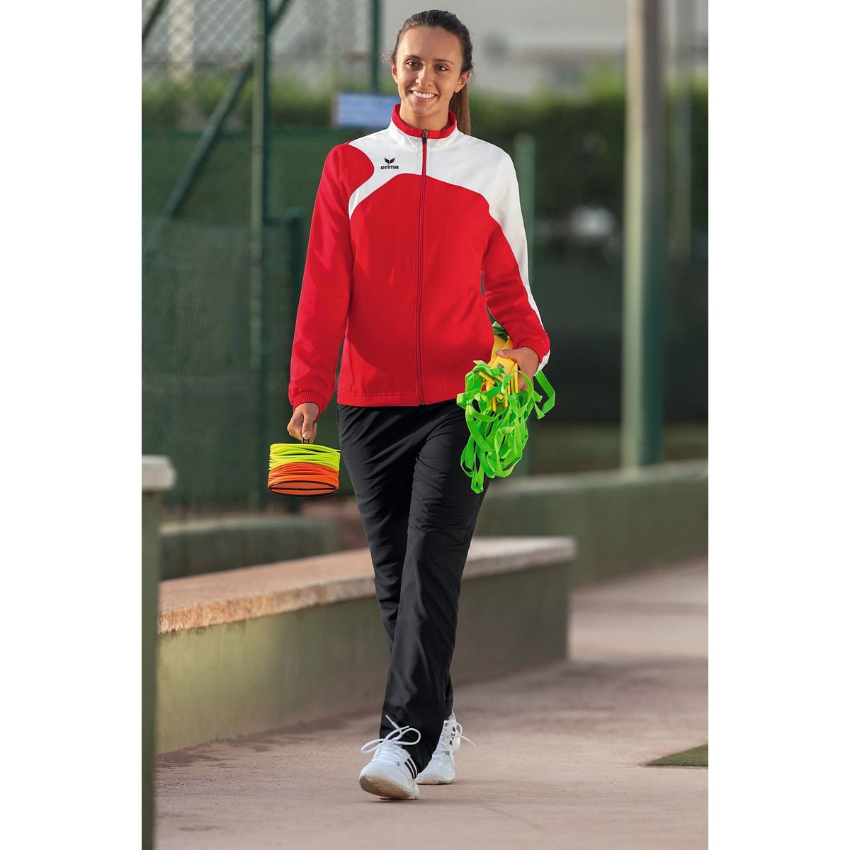 Erima Club 1900 2.0 Trainingsvest voor Dames | Rood - Wit | Teamswear