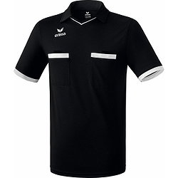 Erima Saragossa Scheidsrechtersshirt Korte Mouw Heren - Zwart / Wit