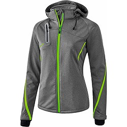 Erima Function Softshell Jas Dames - Grijs Melange / Green Gecko