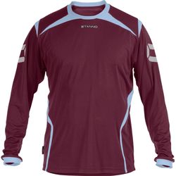 Voorvertoning: Stanno Torino Voetbalshirt Lange Mouw Heren - Bordeaux / Lichtblauw