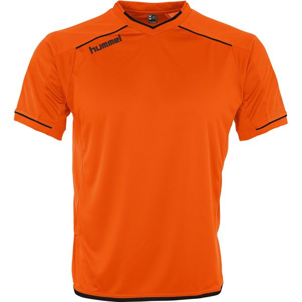 Hummel Leeds Shirt Korte Mouw Kinderen - Oranje / Zwart