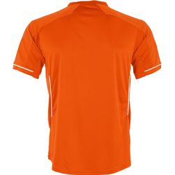Voorvertoning: Hummel Leeds Shirt Korte Mouw Kinderen - Oranje / Wit