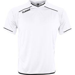 Voorvertoning: Hummel Leeds Shirt Korte Mouw Kinderen - Wit / Zwart