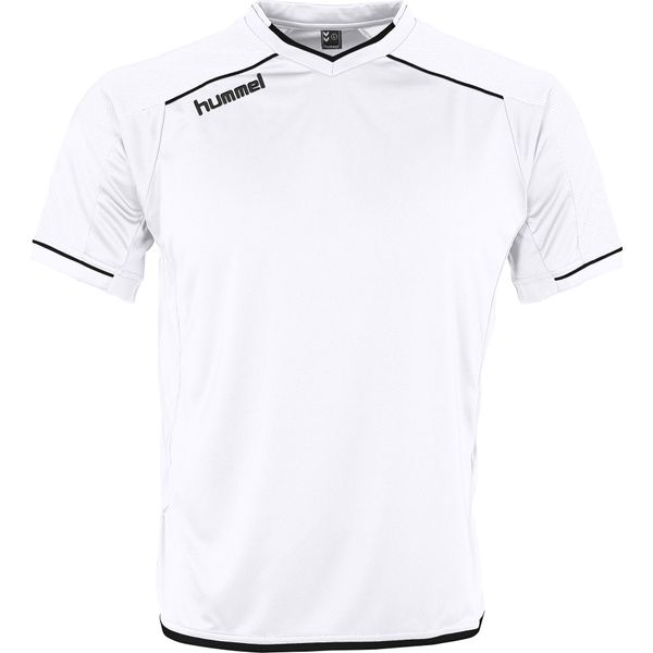 Hummel Leeds Shirt Korte Mouw Heren - Wit / Zwart