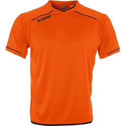 Voorvertoning: Hummel Leeds Shirt Korte Mouw Heren - Oranje / Zwart