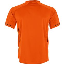 Voorvertoning: Hummel Leeds Shirt Korte Mouw Heren - Oranje / Zwart