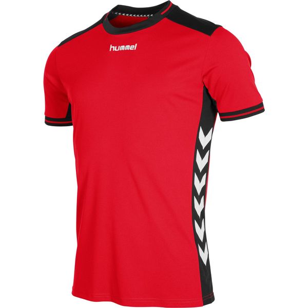 Hummel Lyon Shirt Korte Mouw Kinderen - Rood / Zwart