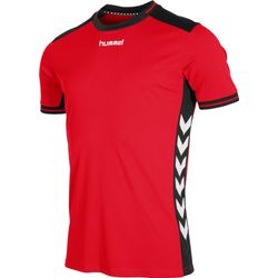 Voorvertoning: Hummel Lyon Shirt Korte Mouw Kinderen - Rood / Zwart