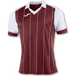Joma Grada Shirt Korte Mouw Heren - Bordeaux / Wit