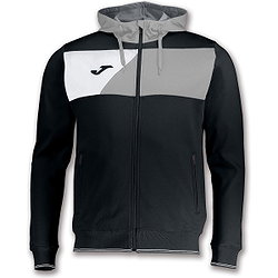 Joma Crew II Hoodie Kinderen - Zwart / Grijs / Wit