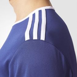 Présentation: Adidas Entrada 18 Maillot Manches Courtes Hommes - Marine / Blanc