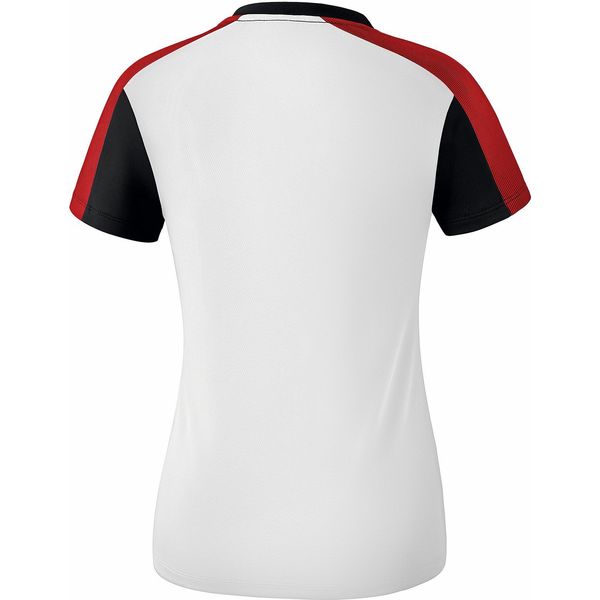 Erima Premium One 2.0 T-Shirt Dames - Wit / Zwart / Rood / Geel