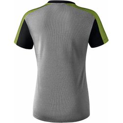 Voorvertoning: Erima Premium One 2.0 T-Shirt Dames - Grey Melange / Zwart / Lime Pop