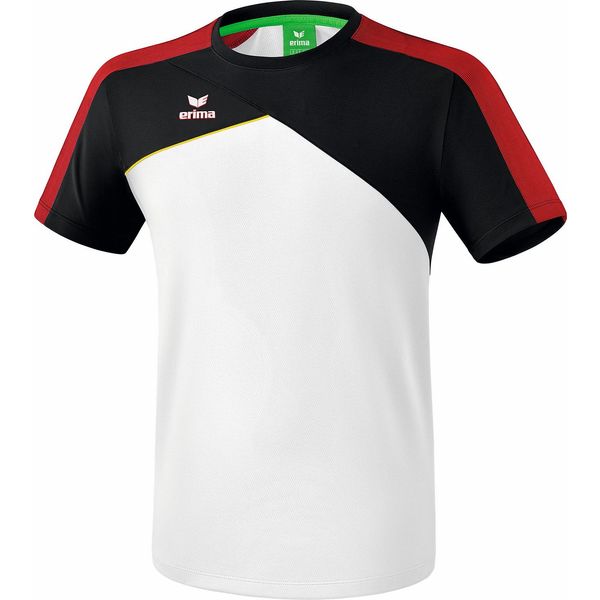 Erima Premium One 2.0 T-Shirt Enfants - Blanc / Noir / Rouge / Jaune