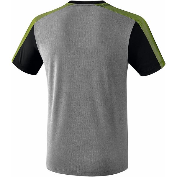 Erima Premium One 2.0 T-Shirt Kinderen - Grey Melange / Zwart / Lime Pop