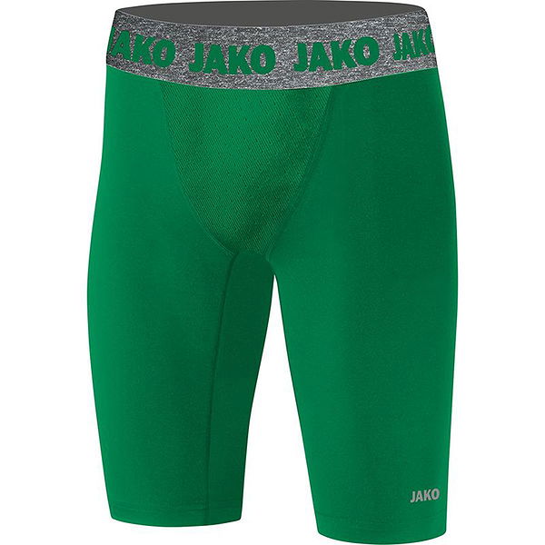 Jako Compression Cuissard Mi-Long pour Hommes Vert Sport