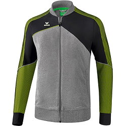 Erima Premium One 2.0 Veste D'entraînement Hommes - Gris Melange / Noir / Lime Pop