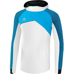 Erima Premium One 2.0 Sweatshirt Met Capuchon Kinderen - Wit / Curaçao / Zwart