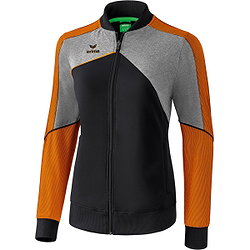 Erima Premium One 2.0 Veste D'entraînement Femmes - Noir / Gris Melange / Néon Orange