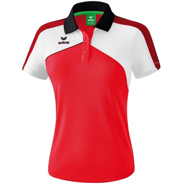 Erima Premium One 2.0 Poloshirt Damen - Rot / Weiß / Schwarz