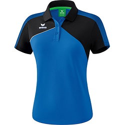 Erima Premium One 2.0 Poloshirt Damen - New Royal / Schwarz / Weiß