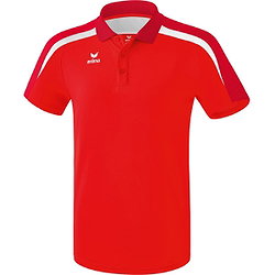Erima Liga 2.0 Poloshirt Kinder - Rot / Dunkelrot / Weiß