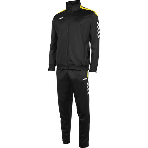 Hummel Valencia Trainingspak Polyester voor Kinderen | Zwart Geel | Teamswear
