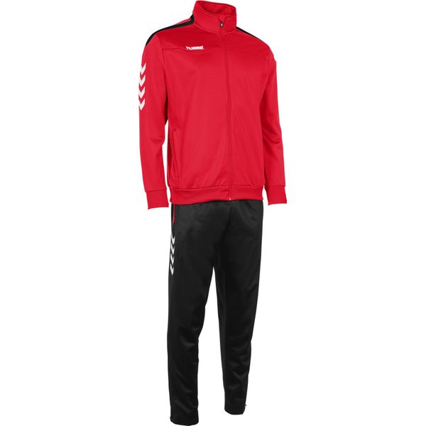 plaats dubbele Desillusie Hummel Valencia Trainingspak Polyester voor Kinderen | Rood - Zwart |  Teamswear