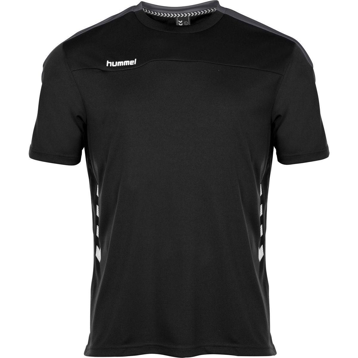 Hummel Valencia T Shirt voor Heren Zwart Antraciet Teamswear