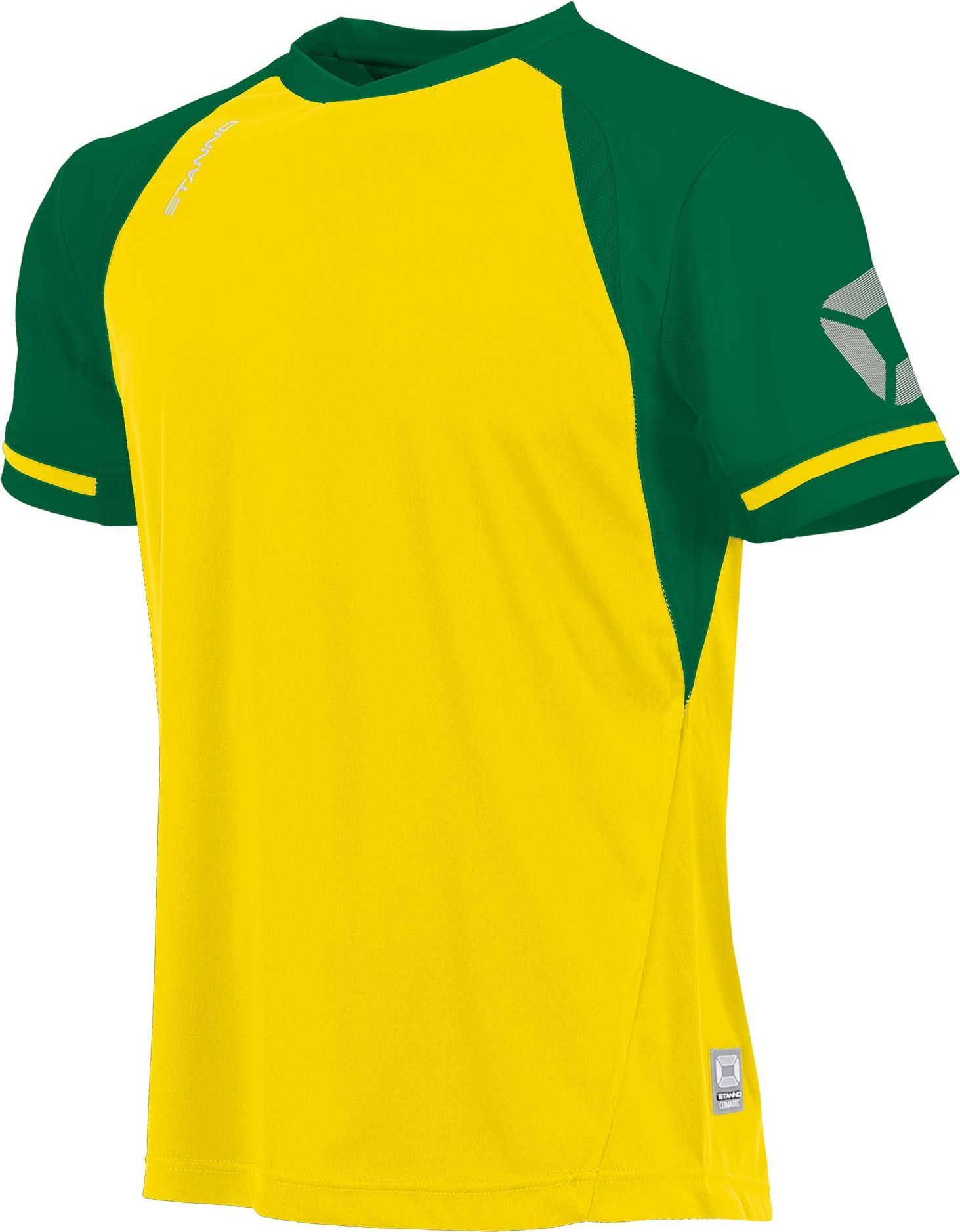 Boven hoofd en schouder bunker ondersteboven Stanno Liga Shirt Korte Mouw voor Heren | Geel - Groen | Teamswear