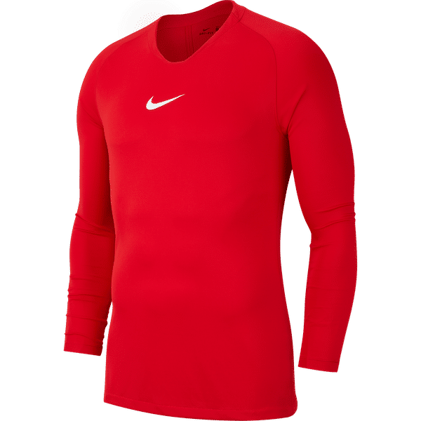 Nike First Layer Shirt Lange Mouw voor Heren | Rood | Teamswear