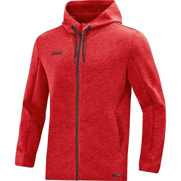 Jako Premium Basics Hoodie für Herren Rot Meliert Teamswear