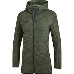 Jako Premium Basics Hoodie Dames - Kaki Gemeleerd