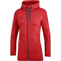 Jako Premium Basics Veste Capuche Femmes - Rouge Mélange