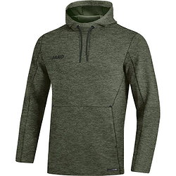 Jako Premium Basics Sweater Met Kap Heren - Kaki Gemeleerd