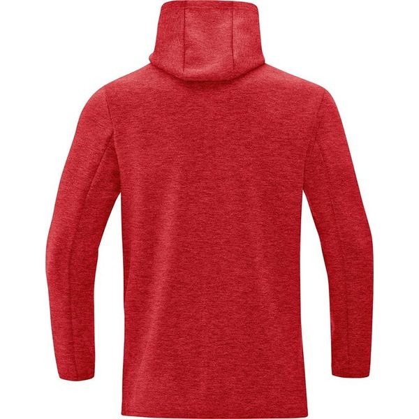 Jako Premium Basics Sweater Met Kap Heren - Rood Gemeleerd