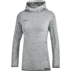 Jako Premium Basics Sweater Met Kap Dames - Grijs Gemeleerd