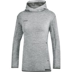 Voorvertoning: Jako Premium Basics Sweater Met Kap Dames - Grijs Gemeleerd