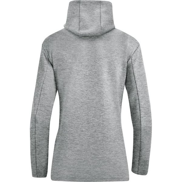 Jako Premium Basics Sweater Met Kap Dames - Grijs Gemeleerd