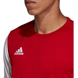Voorvertoning: Adidas Estro 19 Shirt Korte Mouw Heren - Rood / Wit