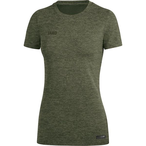 Jako Premium Basics T-Shirt Dames - Kaki Gemeleerd