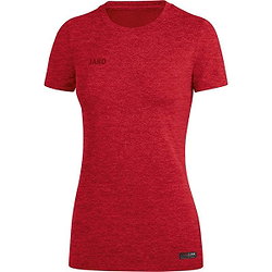 Jako Premium Basics T-Shirt Dames - Rood Gemeleerd