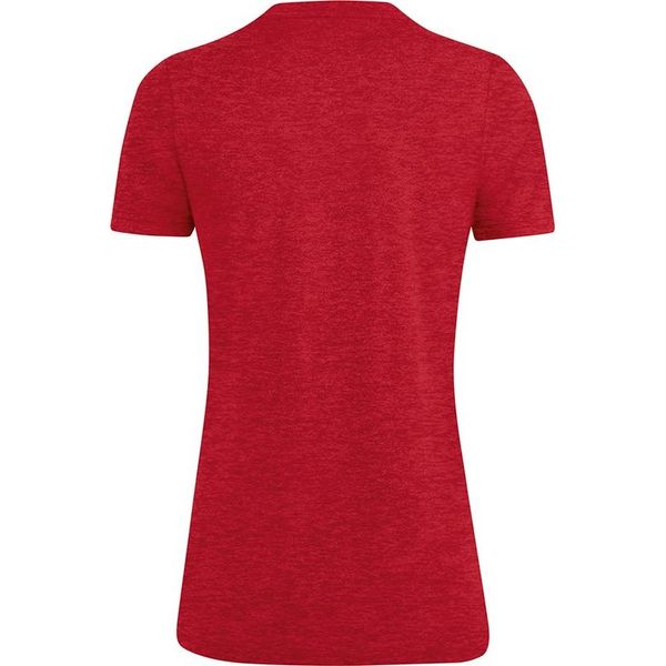 Jako Premium Basics T-Shirt Dames - Rood Gemeleerd